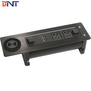 China Multimedia Desktop Socket With Aluminum Alloy Surface Panel on sale