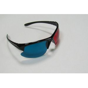 Anaglyph Plastic Red Cyan 3D Glasses , Reusable Polarized Glasses