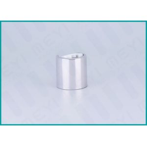 China Shiny Silver All Plastic Disc Top Cap 20/410 Screw Cap With White Top Cap on sale