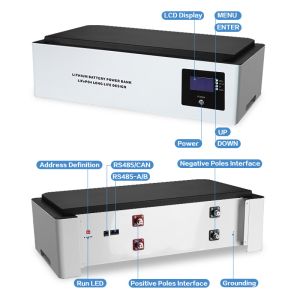 Lithium Ion Batteries Stackable 10kwh 20kwh Rechargeable Solar LiFePO4 Battery