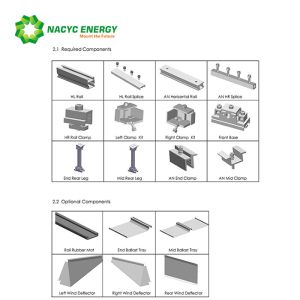 Rotate Maintenance Flat Roof Solar Mounting System Solar Rooftop Racking Systems