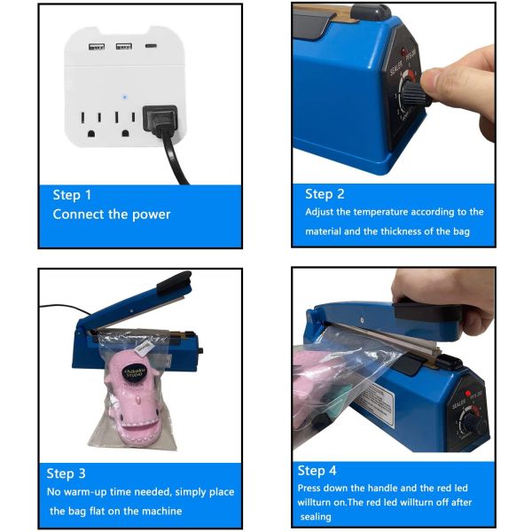 120v-220v ZEQUAN 400mm Food Package Hand Heat Sealing Machine Suitable for Food Packing