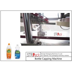 Wash Liquid Inline Bottle Capping Machine 200 CPM With Heavy Duty Frame