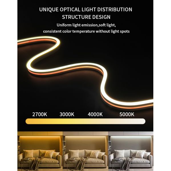 Silicone Waterproof Neon Lights 08*14mm 120LED/M Side View Neon LED Flexible 12V RGB