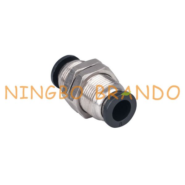 Quality 1/4'' 8mm Bulkhead Union Push To Quick Connect Pneumatic Hose Fittings wholesale