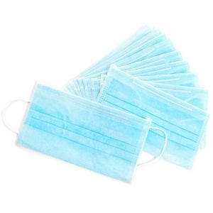 3 Ply Non Woven Face Mask , Disposable Pollution Mask Low Respiratory Resistance