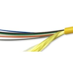 SM Soft Indoor Optical Cable OD 4.5mm GJFJV-6B1 9/125 Yellow Color 6 Core