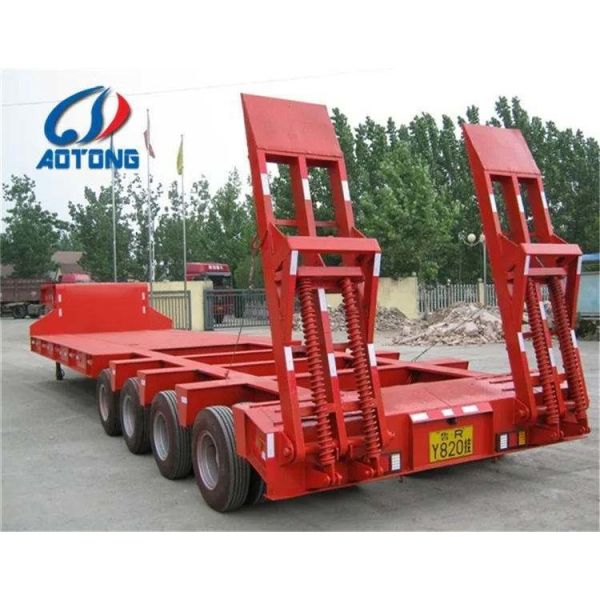 Quality 100-120tons 3 Lines 6 Axles Low Bed Semi Truck Trailer with 2 Lines 4 Axles Dolly Trailer wholesale