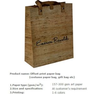 Low cost custom made design logo print handle paper carrier bag luxury paper