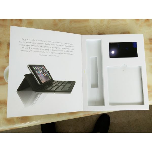 CMYK Custom Printed LCD Video Card for festival , 4G / 8G lcd brochure with