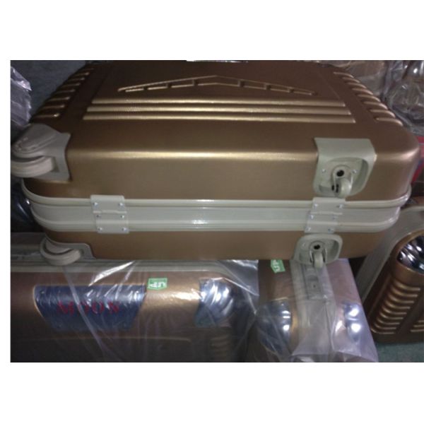 4 Wheels Travel Cross 3 Piece Suitcase Set Waterproof ABS Material With Oxford Cloth Lining