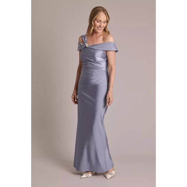 Asymmetrical Custom-made Size Off-the-shoulder Sheath Zipper Ruffles Burgundy