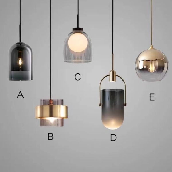 Home Lighting Indoor E27 Classic Glass Smoky Led Ceiling Pendant Lamp