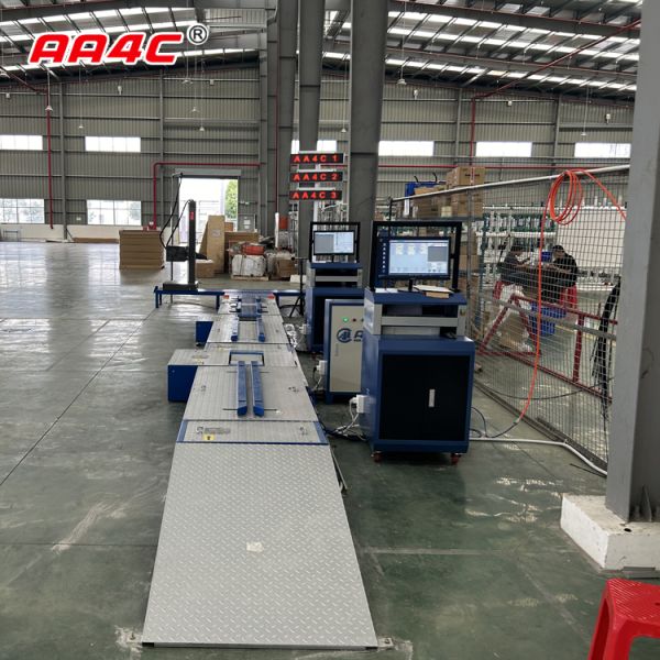 Deliver to VN 2-wheeled motorcycles Centralized testing line include brake force axle load speedometer clamping wheel alignment headlight tester noise