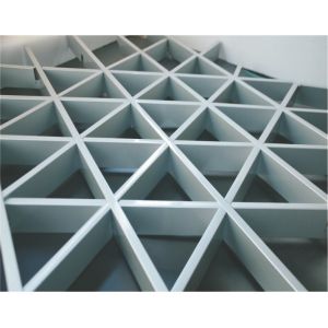 Decorative False Triangle Metal aluminum Grid Ceiling system ivory With A type