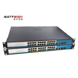 Fiber Optical 26 Port POE Switch With 24 POE Ethernet Ports 2 * 10 / 100 / 1000M