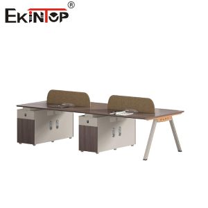 Cost-Effective 4-Person Office Workstation With Customizable Metal Frame