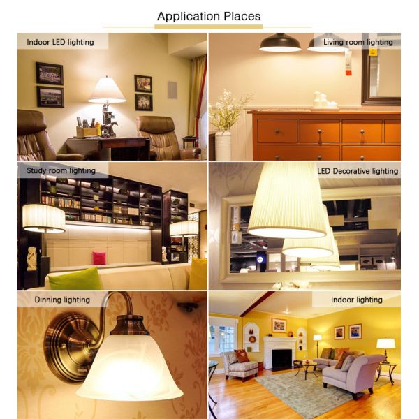 Bright Globe LED Filament Bulb , Warm White Filament LED Bulb Glass 3300K