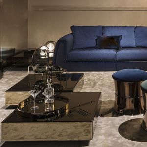 70x30cm Customized Coffee Table Combinational Marble Square Style