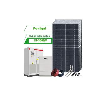 Hybrid 3 Phase Solar Energy System 15KW 30KW Paneles Solares Kit With Storage