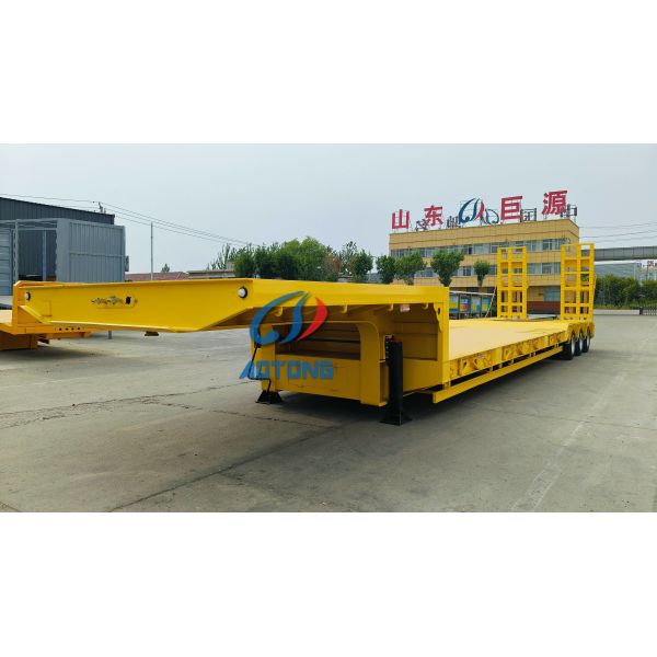 Quality Heavy Duty Utility 48ft 53ft Step Deck Trailer Low Loader Gooseneck Drop Deck Lowboy Truck Trailers wholesale