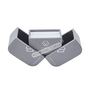 Durable Gift Ring Jewelry Box With Double Door Open Fabric Covered