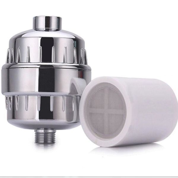 Bathroom Water Tap Filter Plastic Chromed KDF 55 Reduces Chlorine Shower Filters