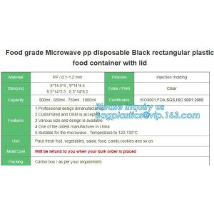 clear blister clamshell plastic raspberry containers,lunch box 4 compartment PP