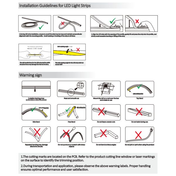 10x10mm Wall Washer Strip Light Fixture 40X65° 2700K / 3000K / 4000K / 6500K 24V