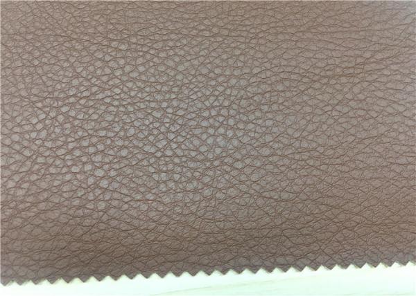 Quality Home Furnishing Brown Faux Leather Fabric Fire - Retardant 0.8 Mm Thickness wholesale