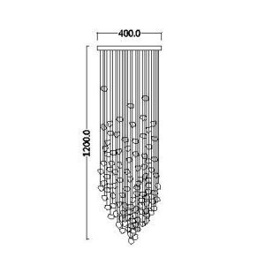 Luxury Stone Crystal Chandelier Large Modern Staircase Led Lighting(WH-NC-92)