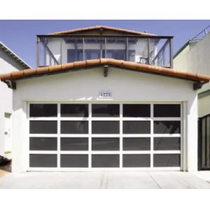 Glass transparent Aluminum Sectional Door Adjusted Height Wind Resistance Class