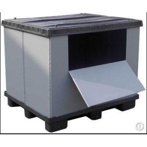 Light Duty Plastic Pallet Box Impact Resistant Reusable Bulk Container