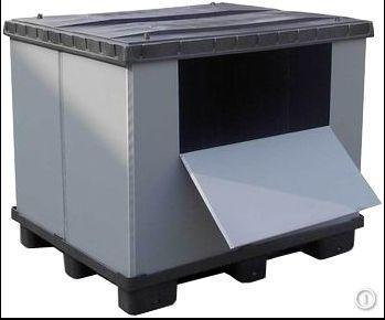 Light Duty Plastic Pallet Box Impact Resistant Reusable Bulk Container