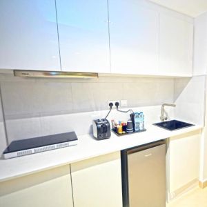 Custom Design All In One Melamine Modular Kitchen Cabinet Set With Sink For