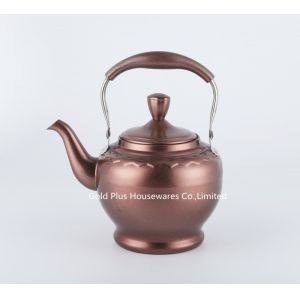 China 1L.1.5L,2L New arrival stainless steel coffee kettle stovetop tea pot with strainer bronze color coffee pot on sale