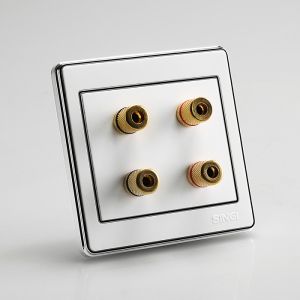 Quick Port Snap-In Module with 3.5Mmm Stereo Jack, Female To Screw Terminal,