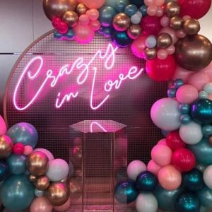Unbreakable Neon Wedding Backdrop With Lights Wedding Backdrop Curtain Led