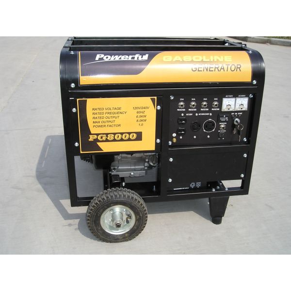 3 Phase Open Type Copper Wire 15HP Home Gasoline Generator With Handles And