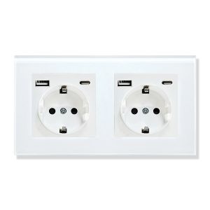 110V - 240V 3500W Floor Mounted Usb C Plug Socket White Electrical Outlet Types