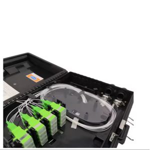 16 Core ODB NAP Terminal Box Black Wall-Mounted FTTH Outdoor Fiber Optic