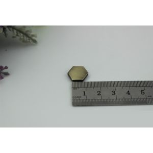 Super cheaper factory price bag fitting small flat six-sided nickel color metal