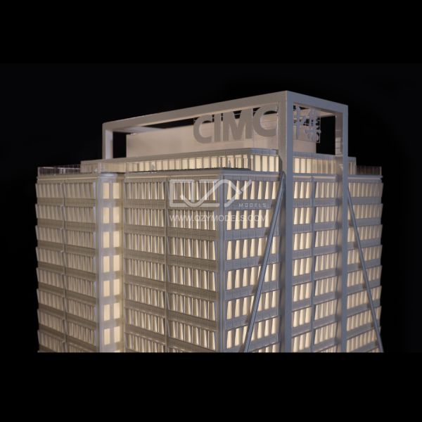 1/300 CIMC Office Building White Model Realistic Architectural Physical Model