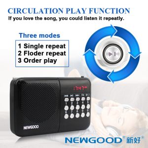 SD card plug in NEWGOOD digital radio music player speaker