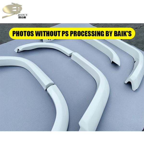 White Single Cab Car Fender Flares Simple Style Dust proof