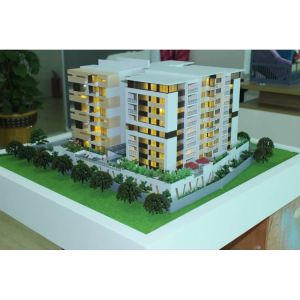 Fancy 3D Printed House Model , Acrylic Plastic Miniature House Model