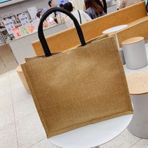 New Style Jute Nylon Briefcase Document Bag Letter Cloth Bag Large Capacity