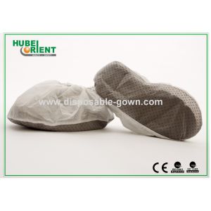 Waterproof White Disposable Overshoe Covers Protective Non-Slip For Keep Clean
