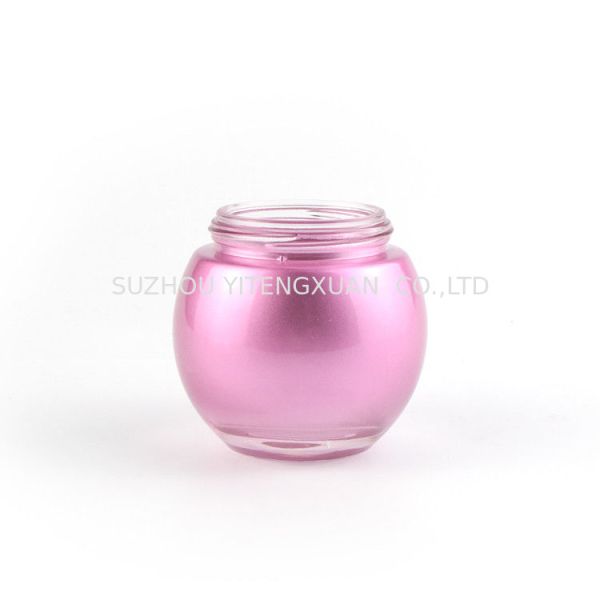 Ball Shape Empty Cosmetic Containers , Glass Face Cream Jars 50 70 120 150 240 330 Ml