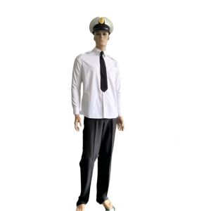Customizable Security Guard Uniform Shirt With Tie Polyester Cotton Blend